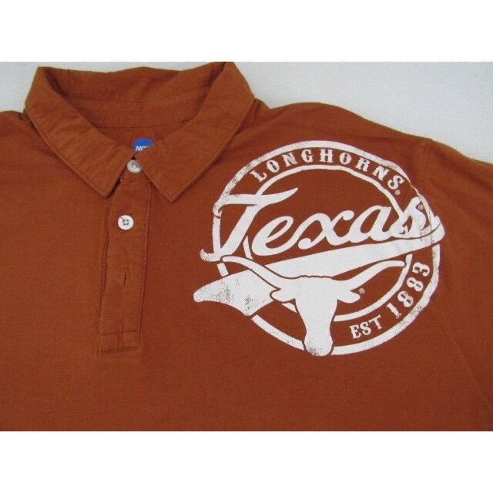 Texas University NCAA by Knights Apparel Orange Polo Logo Shirt Size XXL